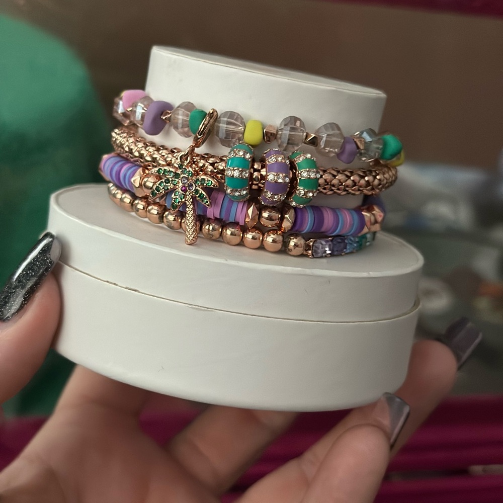 BP Colorful Beaded Stack Bracelet